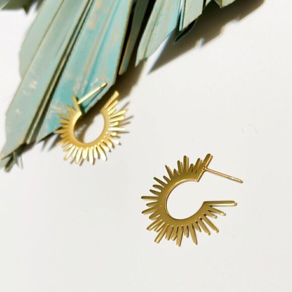 Anthro sun radiant earrings #120 - Picture 3 of 5